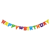 Baner girlanda dekoracja urodzinowa napis Happy Birthday kolorowy